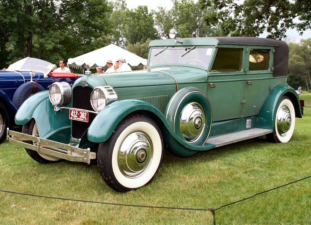 1927 duesenberg model x 4 door sedan green fvl