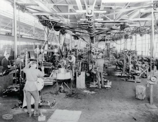 Workers at new duesenberg assembly plant in indianapolis